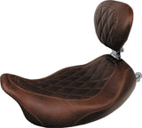 Mustang 2008-17 Harley Rd King,06-07 Str Glide,00-05 Eagle Wide Tripper Solo Seat - Brown