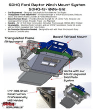 Load image into Gallery viewer, '10-14 Ford Raptor SDHQ Built Winch Mount Winch Mount SDHQ Off Road design/description