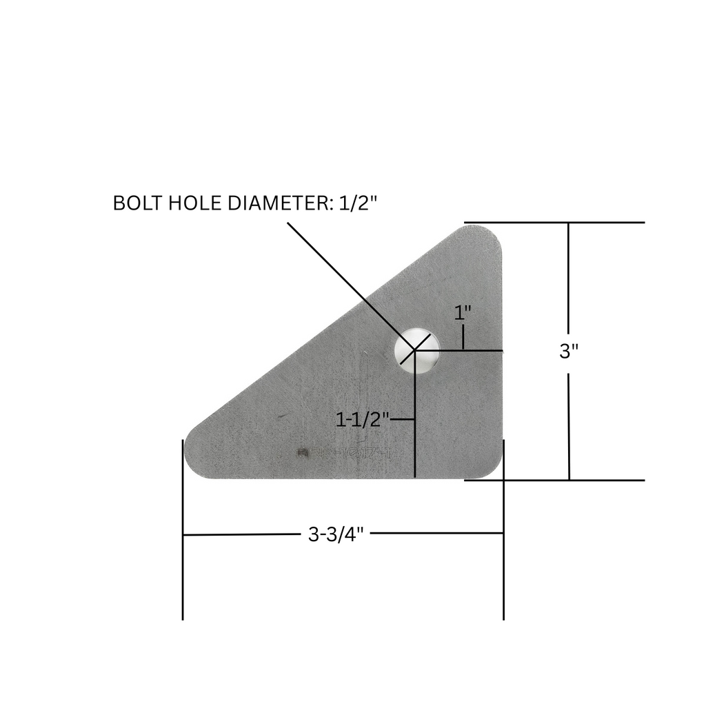 SDHQ Built Link Tab | 3/16" Thick, 1/2" Bolt Hole
