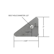 Load image into Gallery viewer, SDHQ Built Link Tab | 3/16" Thick, 1/2" Bolt Hole