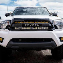 Load image into Gallery viewer, '12-15 Toyota Tacoma SDHQ Built Behind the Grille LED Light bar Mount Lighting SDHQ Off Road (front view)