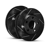 R1 92-95 Toyota MR2 Front Left Slotted Black Brake Rotor