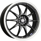 Enkei J10 16x7 5x100/114.3 38mm Offset 72.62mm Bore Dia Matte Black w/ Machined Lip Wheel