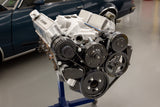 Small Block Ford Mid-Mount Complete Accessory Drive - Black Finish