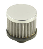 Mr. Gasket Chrome Valve Cover Breather - Push On Style Open Element