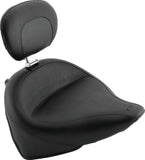 Mustang 00-15 Harley Softail Standard Rear Tire Wide Touring Solo Seat w/Driver Backrest - Black