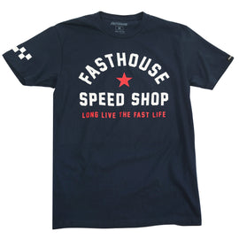 FAST LIFE SS TEE NAVY LRG