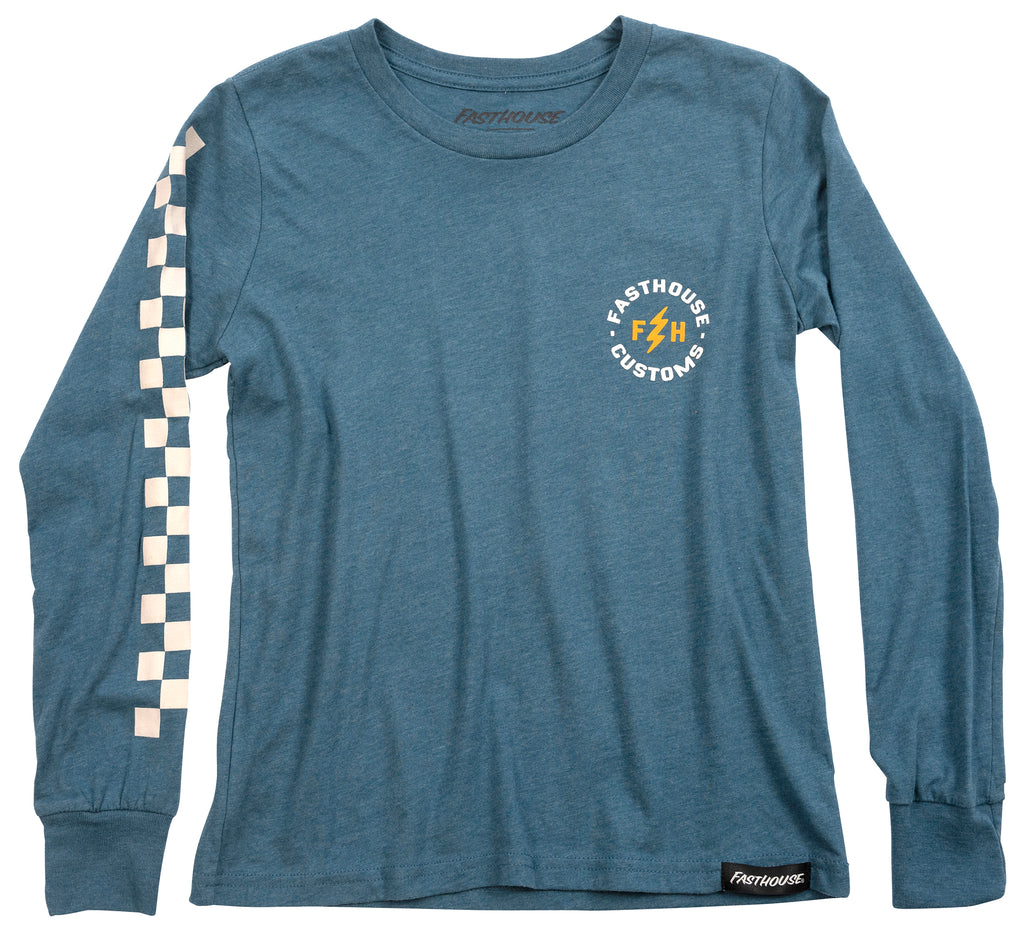 YTH EASY RIDER TEE TEAL LRG
