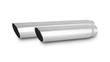 Vibrant 3.5in Round SS Truck/SUV Exhaust Tip (Single Wall Angle Cut) - 3in inlet 11in long
