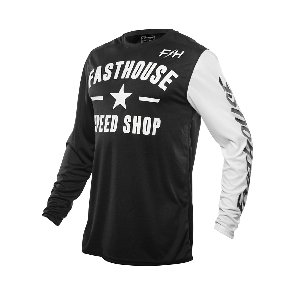 YTH CARBON JERSEY BK/WT MD