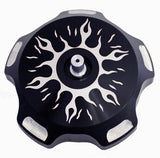 Billet Gas Cap (Black Flames)