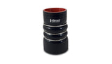 Vibrant 4 Ply Aramid Hump Hose w/3 SS Rings 2.5in ID x 6in Length - Black