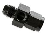 Mr. Gasket - 6 AN Male-Female Fuel Pressure Gauge Adapter w/1/8'' NPT Port-Black