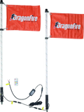 DragonFire Racing Whips - 4Ft Spiral Led Clear Pair