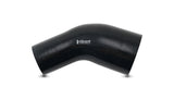 Vibrant 4 Ply Aramid 45 Degree Silicone Transition Hose 2.75in ID x 3in Length In/Out - Black
