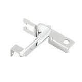 This throttle cable bracket is made from chrome plated steel.