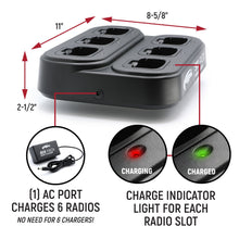 Load image into Gallery viewer, 6-Pack Bank Charger for Handheld Radios - RDH16