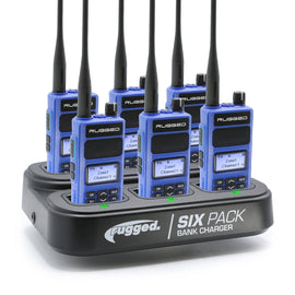6 PACK - Choose Your Business Band Two Way Handheld Radio - R1 Blue