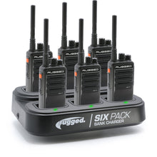 Load image into Gallery viewer, 6 PACK - Choose Your Business Band Two Way Handheld Radio - RDH-16 - UHF Safety Yellow