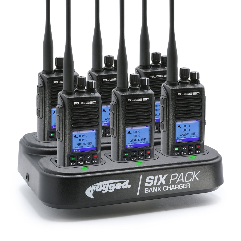 6 PACK - Choose Your Business Band Two Way Handheld Radio - R1 Blue