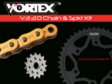 Vortex Racing V3 2.0 Chain and Sprocket Kit 3660-16,435CS-45,G525SX3-114- Gold