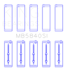 King Engine Bearings Chrysler/Dodge Gen 3 Hemi 5.7L/6.1L/6.4L Crankshaft Main Bearing Set (Set of 5)