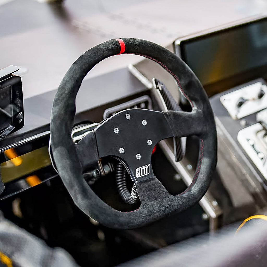 EVP.MOde Race Steering Wheel with Carbon Fiber Paddles and Quick-Release Hub Ada