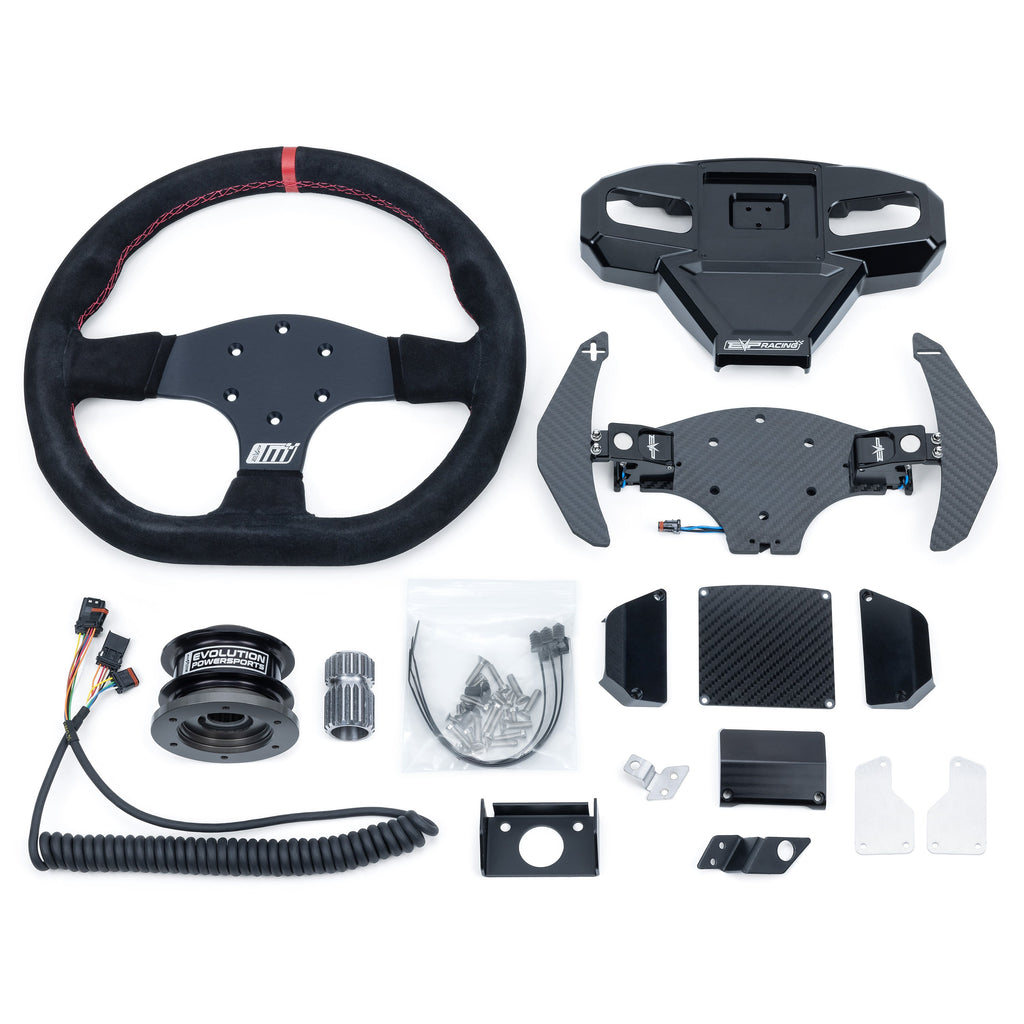 EVP.MOde Multifunction Steering Wheel with Carbon Fiber Paddles and Quick-Releas