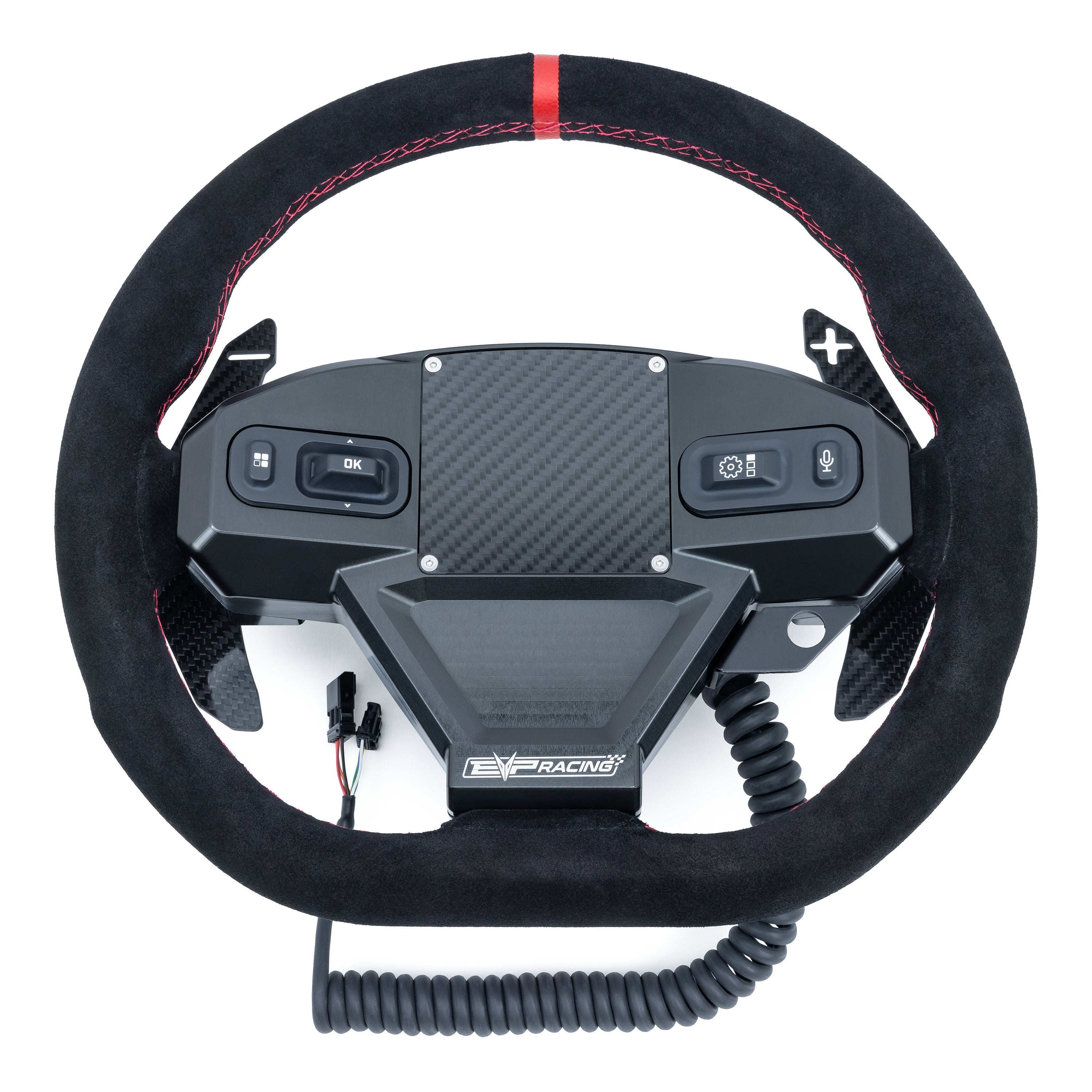 EVP.MOde Multifunction Steering Wheel with Carbon Fiber Paddles and Quick-Releas