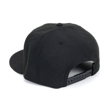 Load image into Gallery viewer, Evolution Powersports Black Canvas Checkered Patch Snapback Hat