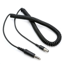 Load image into Gallery viewer, Firetruck Intercom Headset Coil Cord for Firecom Style Jacks - 5 Foot