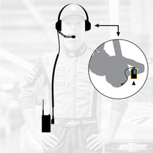 Load image into Gallery viewer, Crew Chief - H42 Spotter Headset and Rugged Handheld Radio Package - Single Radio with Nitro Bee X / RDH Digital UHF Radio / Safety Yellow
