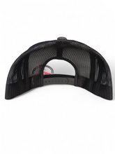 Load image into Gallery viewer, Classics 2-Tone Trucker Hat Charcoal/Black, Black/Red Elektric Logo