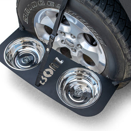 DRT BONZ Tire Mounted Dog Bowl Holder