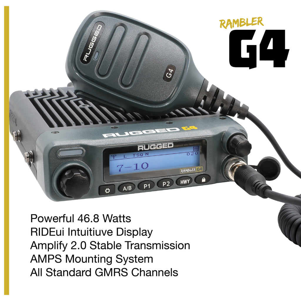 Jeep Wrangler JL JLU and Gladiator JT Two-Way GMRS Mobile Radio Kit - G1 Waterproof
