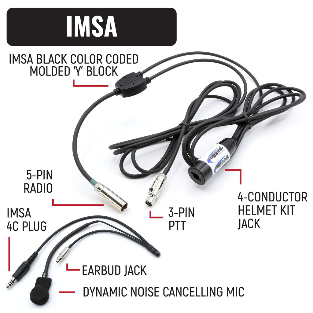 IMSA Driver and Crew Chief Long Track Racing Kit with RDH16 Radios