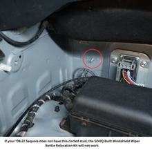 Load image into Gallery viewer, '08-22 Toyota Sequoia SDHQ Built Windshield Wiper Bottle Relocation Kit