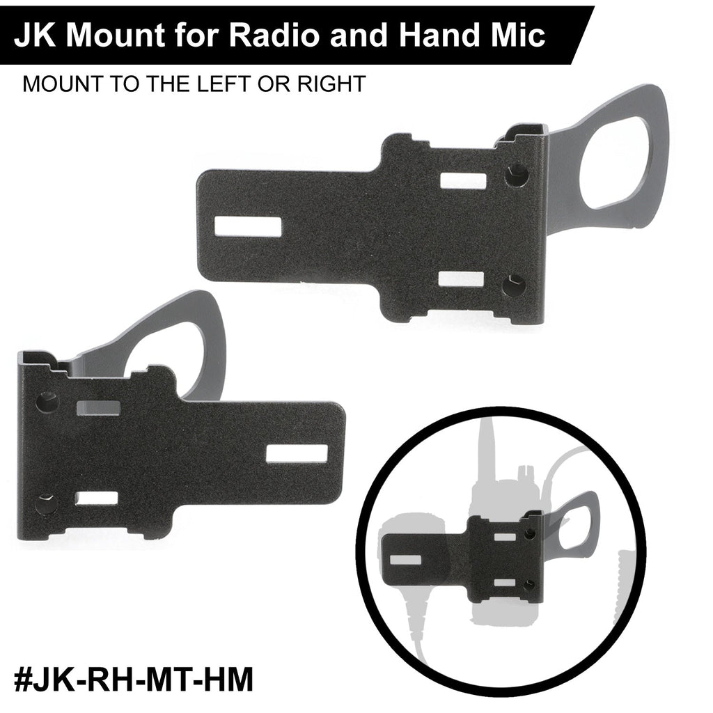 Handheld Radio Grab Bar Mount for Jeep JK JKU and JL - Fits R1 / V3 / GMR2 / GMR2 PLUS / RH-5R radios - JL - Radio/Hand Mic Mount