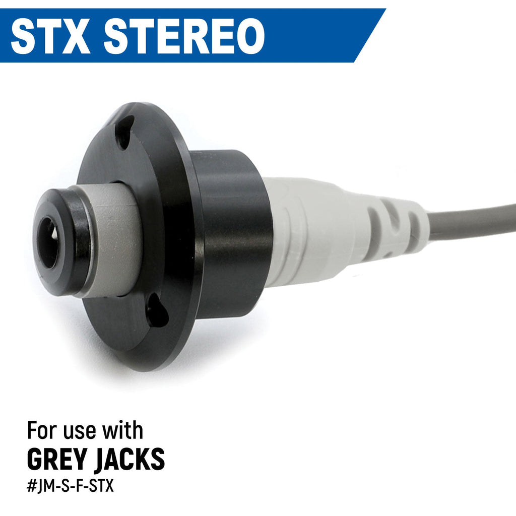 Single Headset / Helmet Jack Flush Mount - STX Stereo