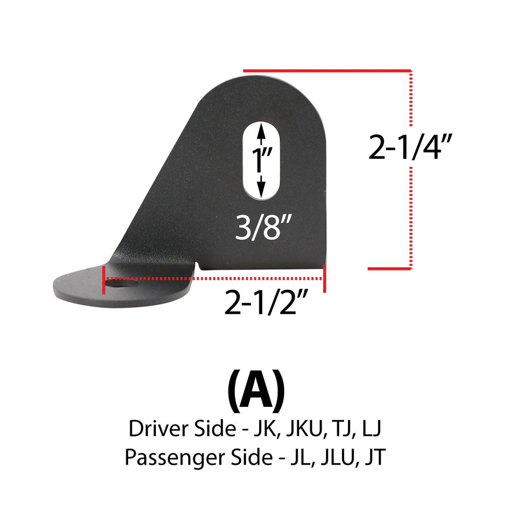Antenna Mount for Jeep Wrangler TJ LJ JK JL and Gladiator JT - Jeep B Mount