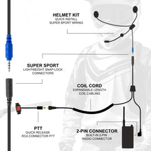 Load image into Gallery viewer, SUPER SPORT Complete Motorcycle Communication Kit with Lightweight SPORT Cables - R1