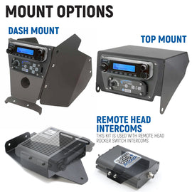 Can-Am Maverick X3 Complete Communication Kit with Bluetooth Intercom and 2-Way Radio - 696 PLUS Remote Head / G1 GMRS / Remote Head Mount Kit