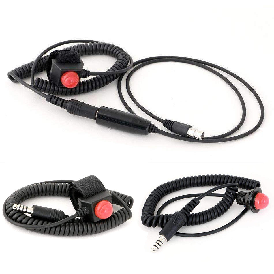 Quick Disconnect Push to Talk Buttons - 3 Foot Quick Disconnect Adapter Cable