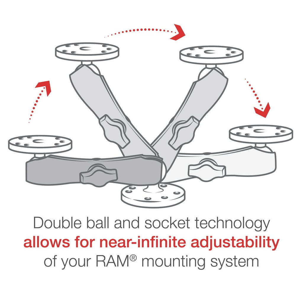 RAM Double Socket Arm - Medium / C Size - 1.5 Inch