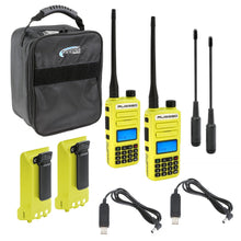 Load image into Gallery viewer, Adventure Pack - Rugged GMR2 PLUS - GMRS and FRS Two Way Handheld Radios with Accessories - Safety Orange