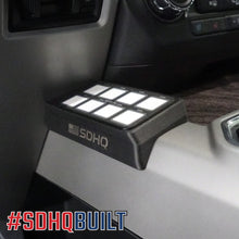 Load image into Gallery viewer, '15-20 Ford F150 SDHQ Built Switch Pros SP-9100 Flow Through Center Console Keypad Mount close-up