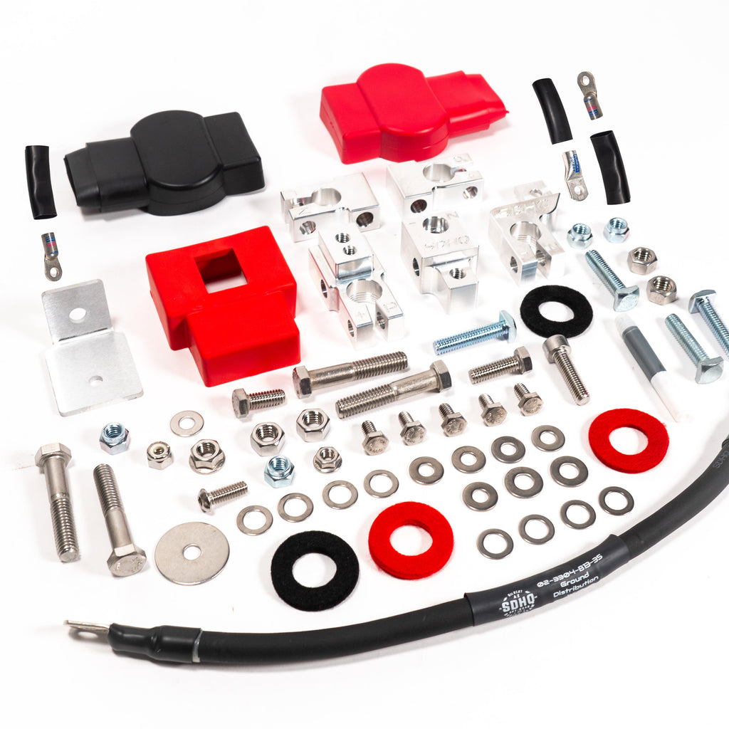 2023-2024 Ford F250/F350 Billet Dual Battery Terminal Upgrade Kit
