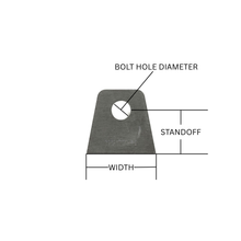 Load image into Gallery viewer, SDHQ Built Chassis Tab | 1/4" Thick, 1/2" Bolt Hole