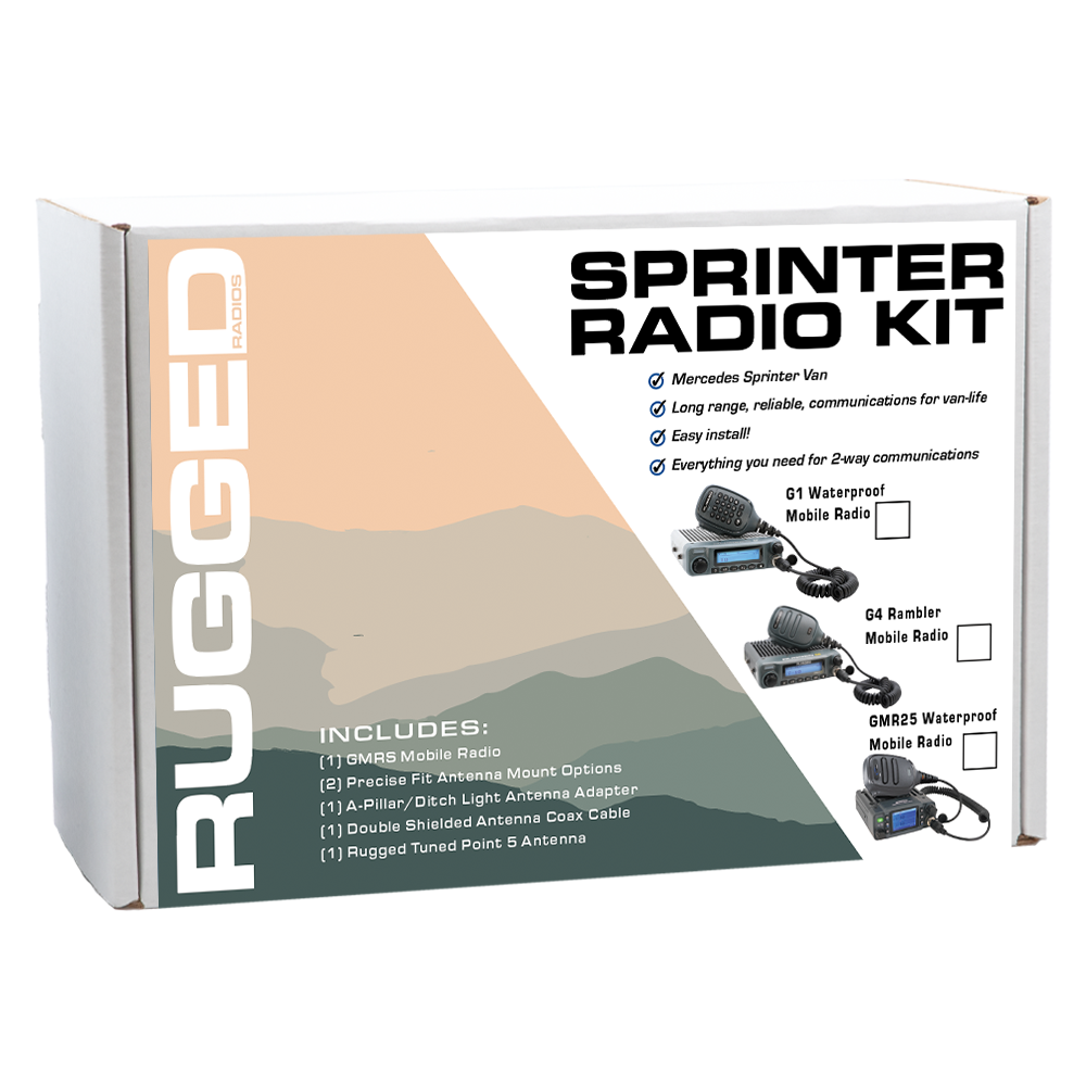 Mercedes Sprinter Van Two-Way GMRS Mobile Radio Kit - GMR25 Waterproof