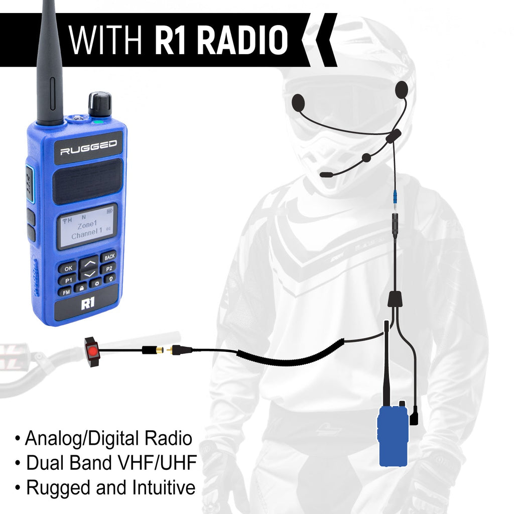 SUPER SPORT Complete Motorcycle Communication Kit with Lightweight SPORT Cables - R1